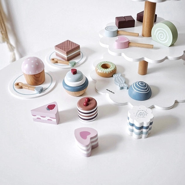 22 Pcs Cake Pop Shop Pretend Dessert Bakery Play Set