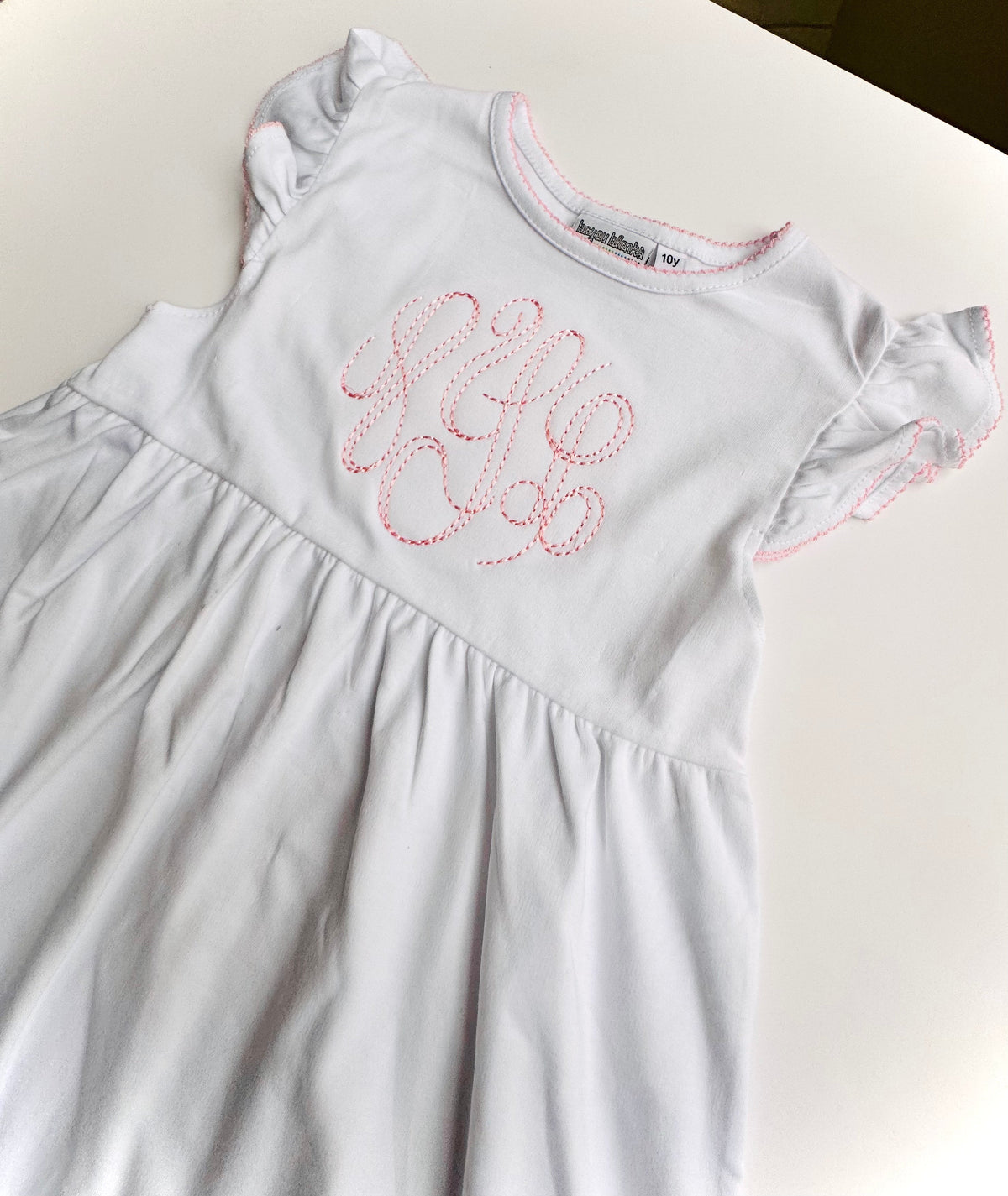 Knit Dress With Picot Trim