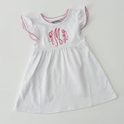 Knit Dress With Picot Trim