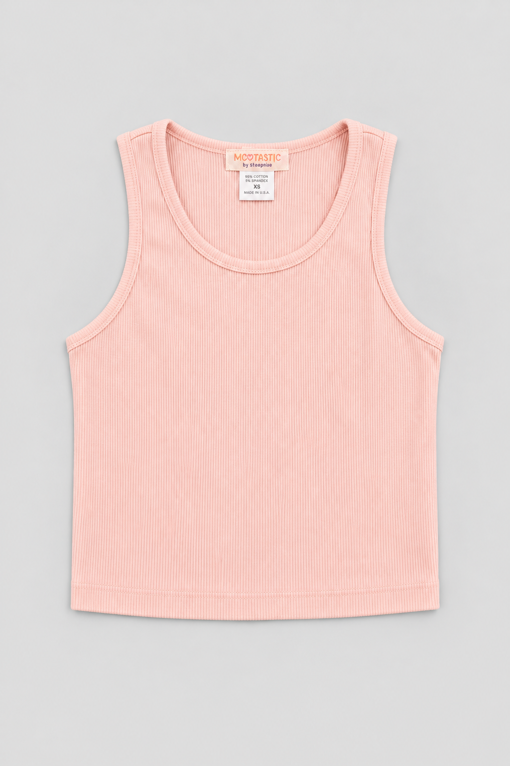 Tweenstyle By Stoopher - Cropped Rib Tank - Peach