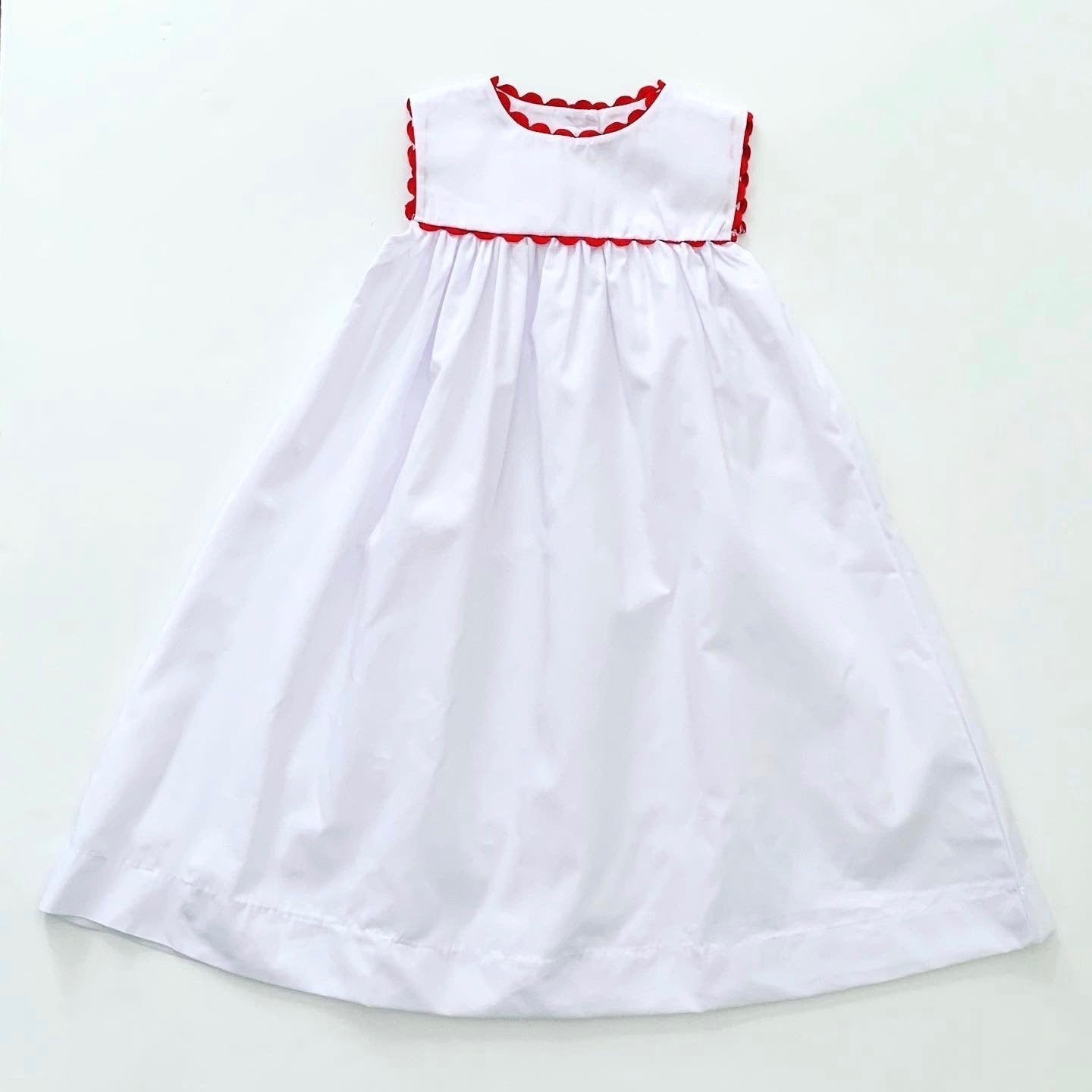White Dress With Ric Rac Trim