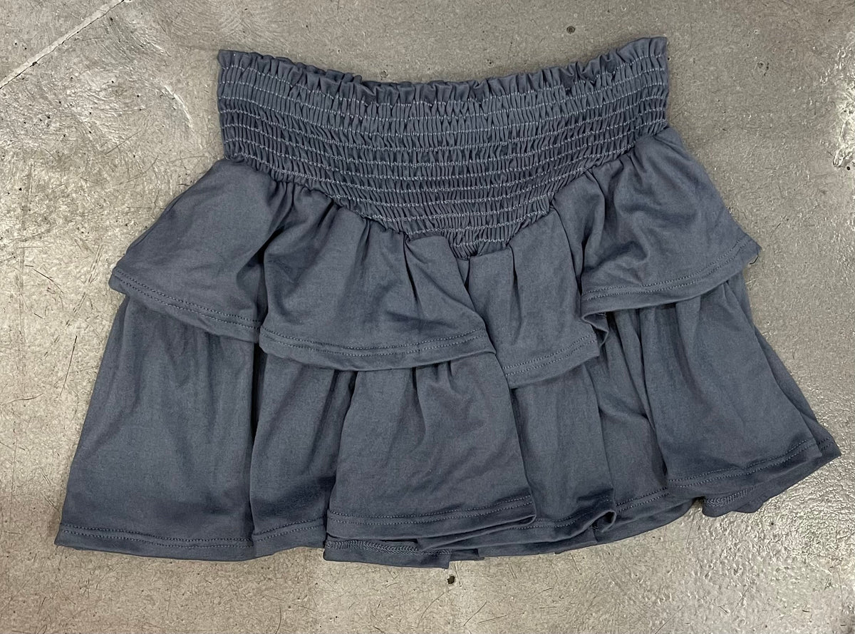 Tweenstyle - Titanium Smocked Skirt