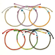 Twisted Duo Color Evil Eye Bracelet