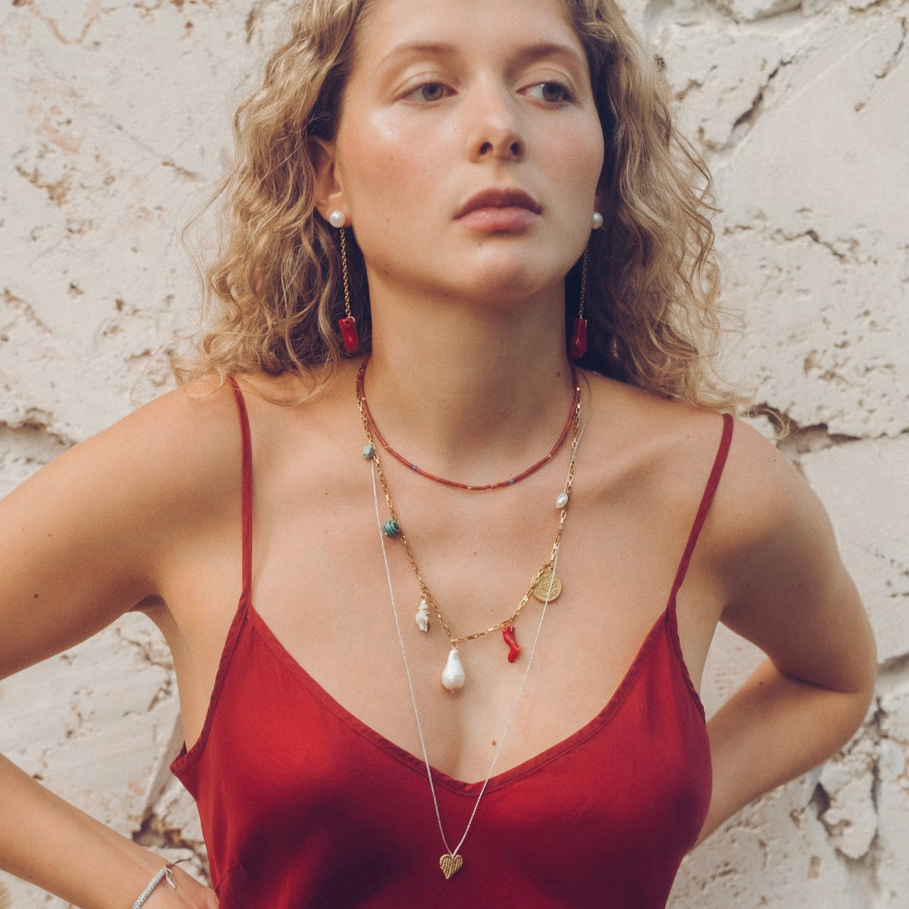 Stacy Metallic Scapular Necklace