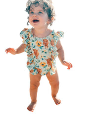 Blue Highland Ruffle Swimsuit