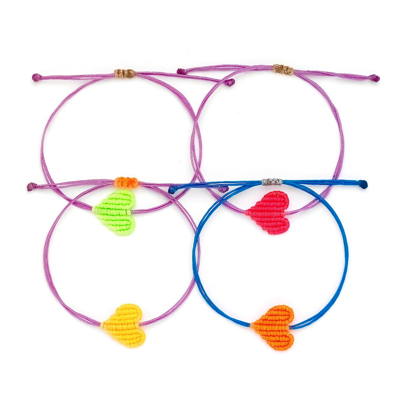 Kids Neon Heart Bracelet