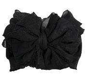 Black | Signature Ruffled Baby Headband