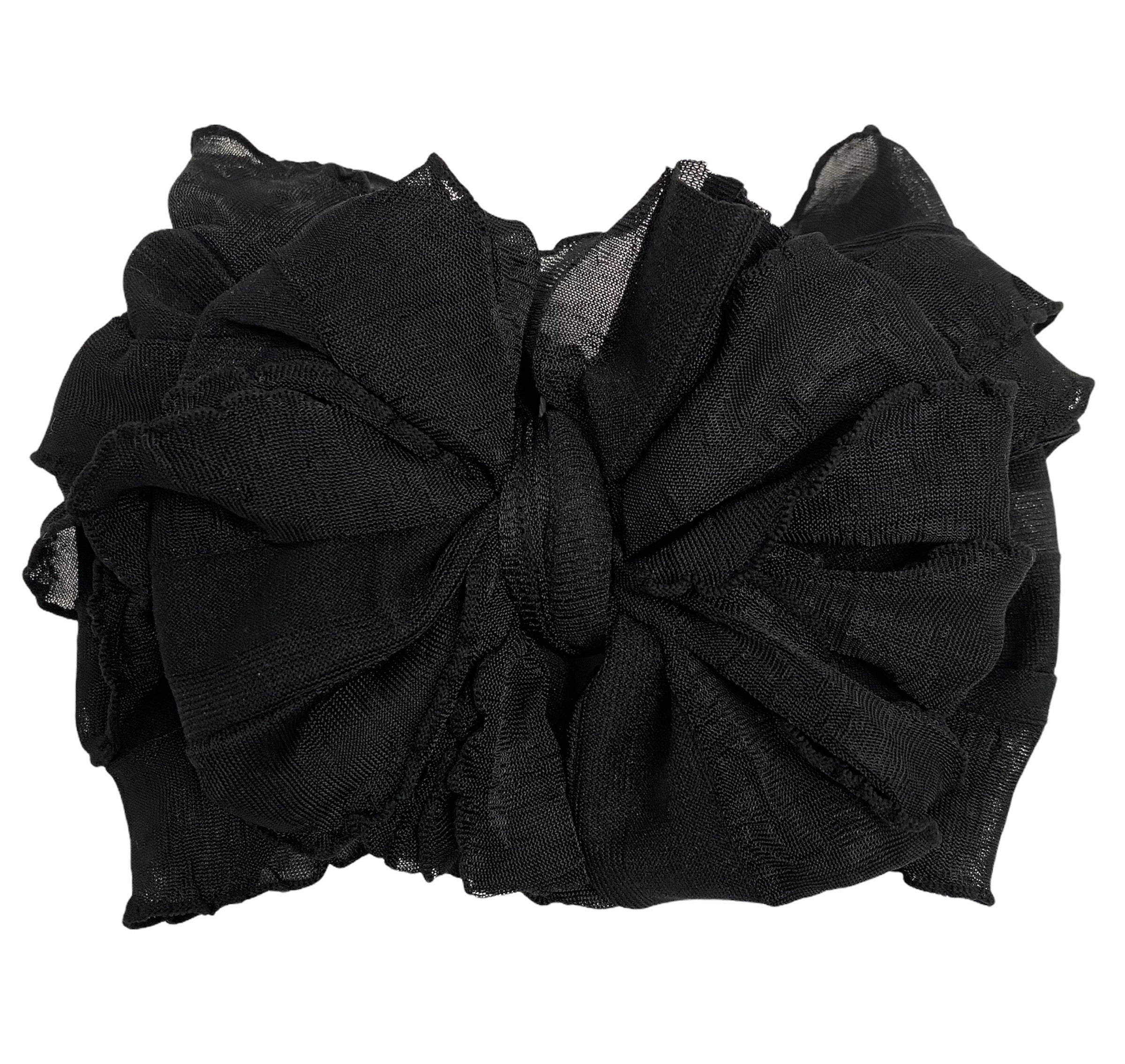 Black | Signature Ruffled Baby Headband