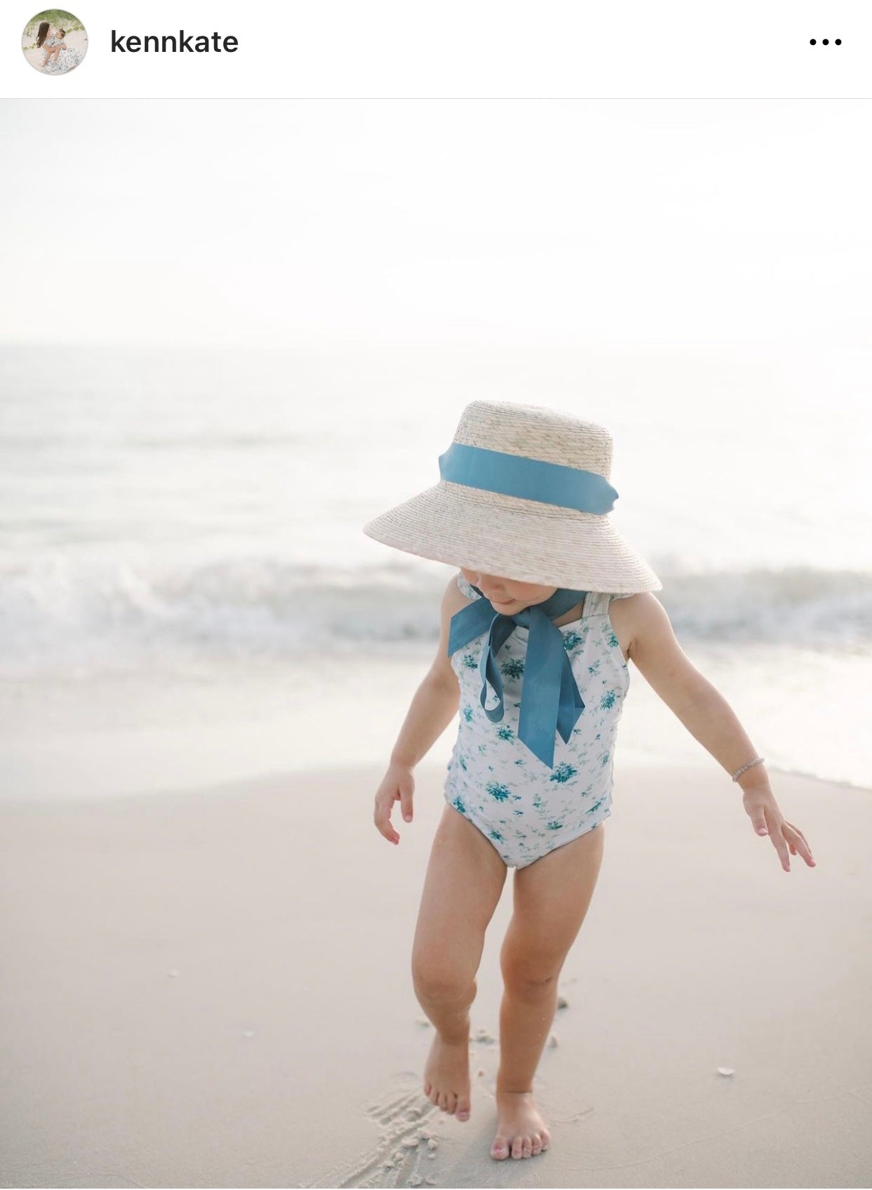 Mommy & Me Sun Hat Set - Wildflower & Palmetto - French Blue Grosgrain Ribbon