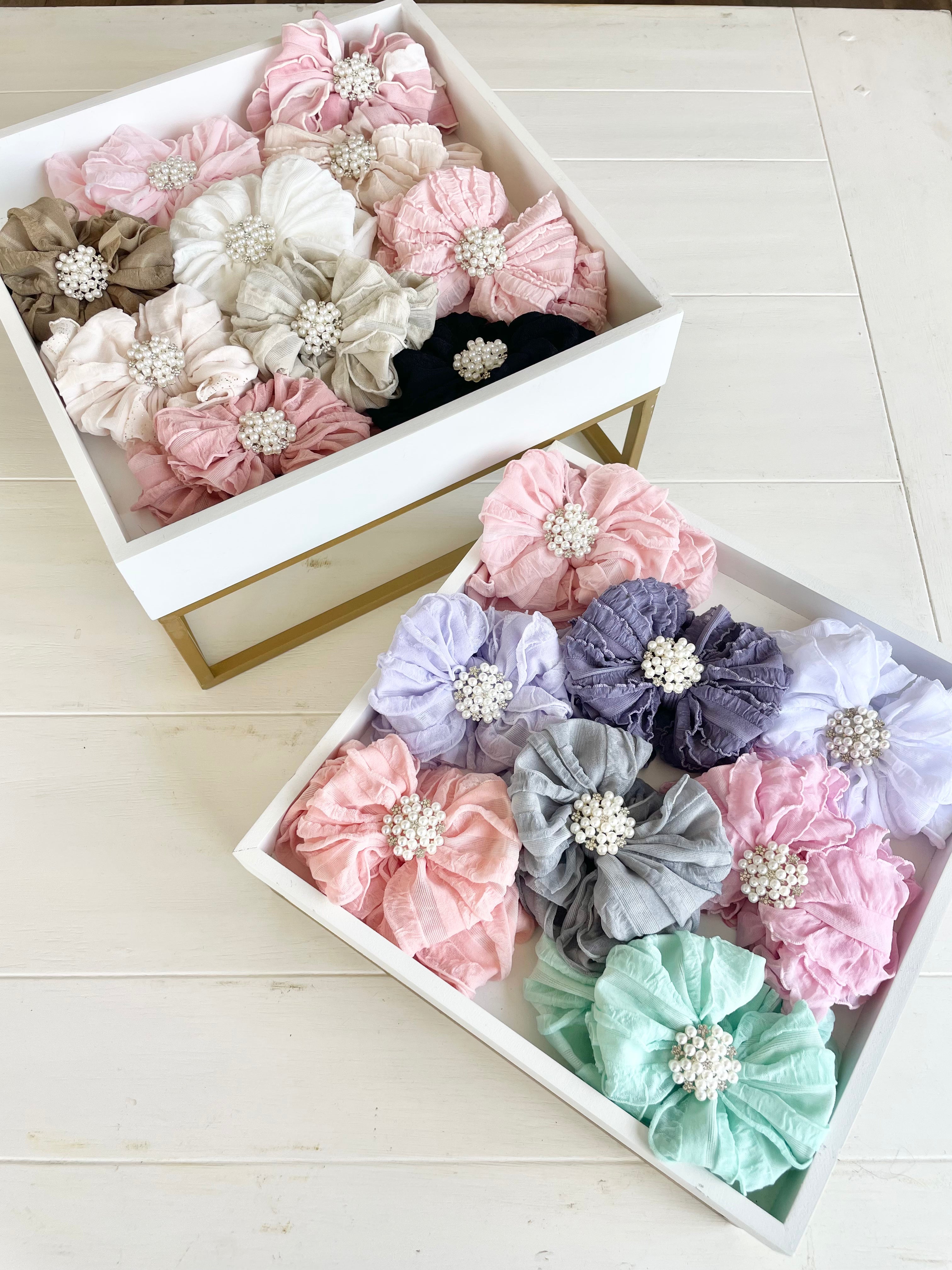 Pearl Embellished Signature Ruffled Baby Headband