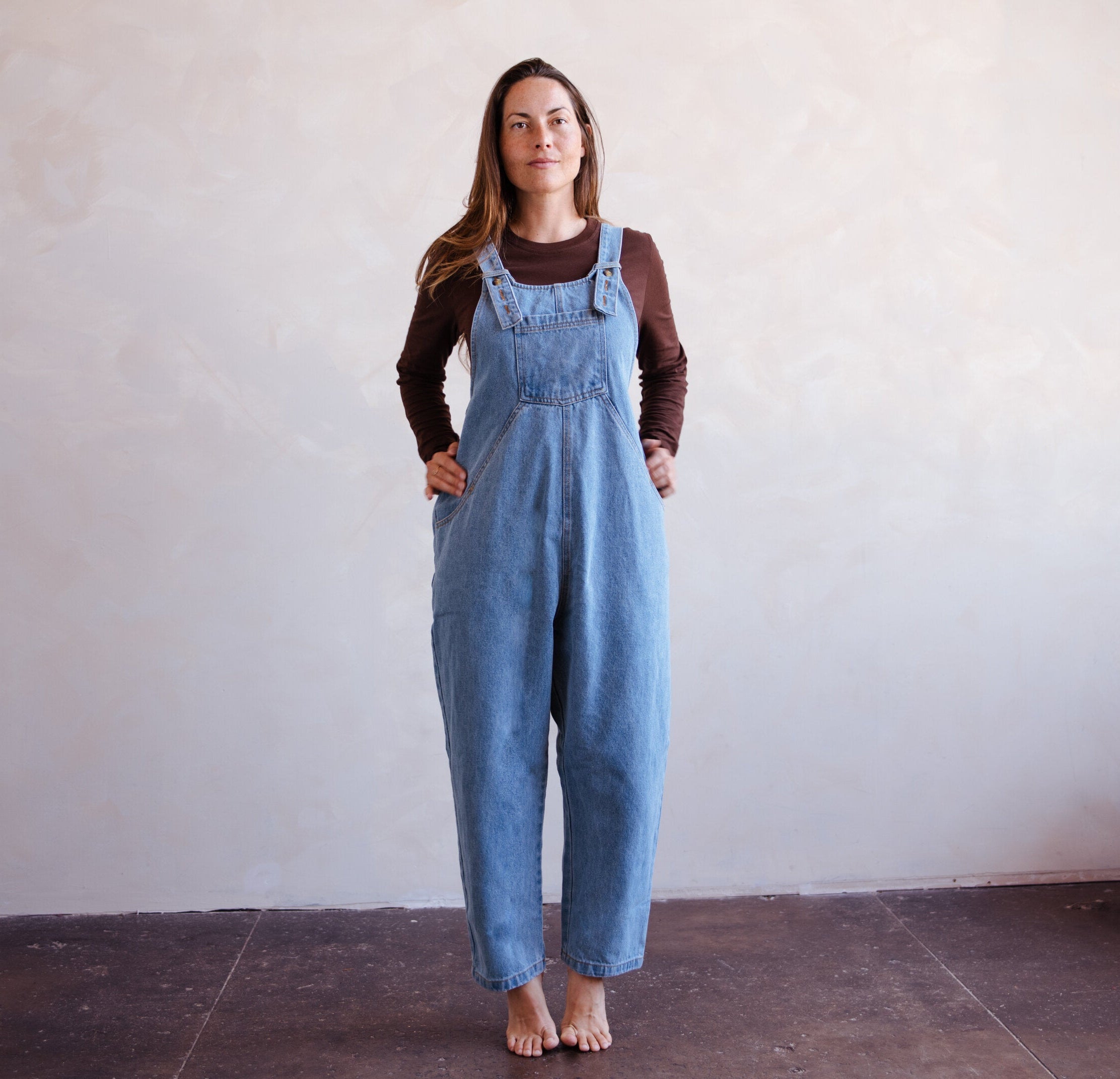 The Simple Folk Baby Girl Jumpsuit in Blue - Oversized Dungaree