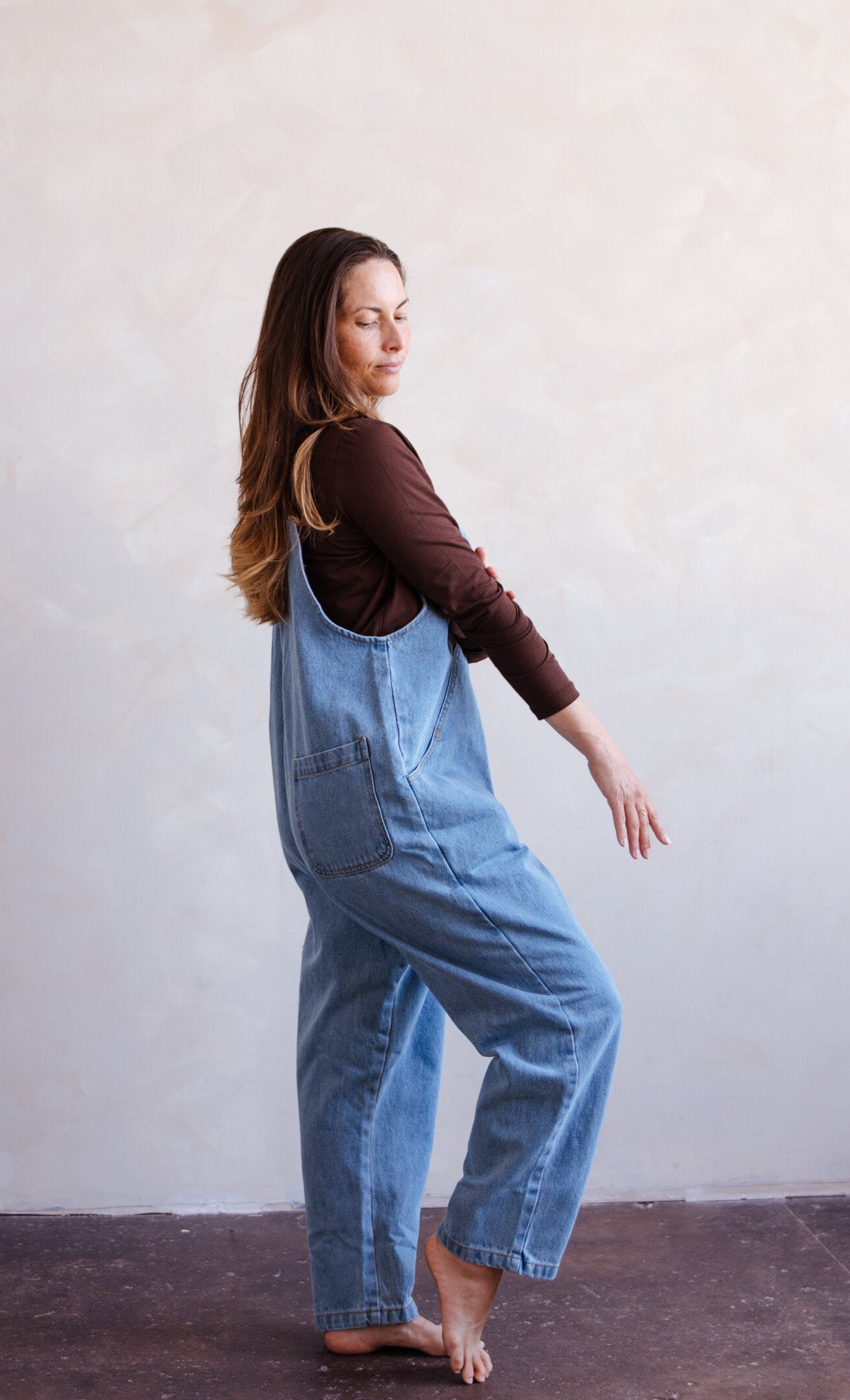 The Oversized Denim Dungaree -  Women's