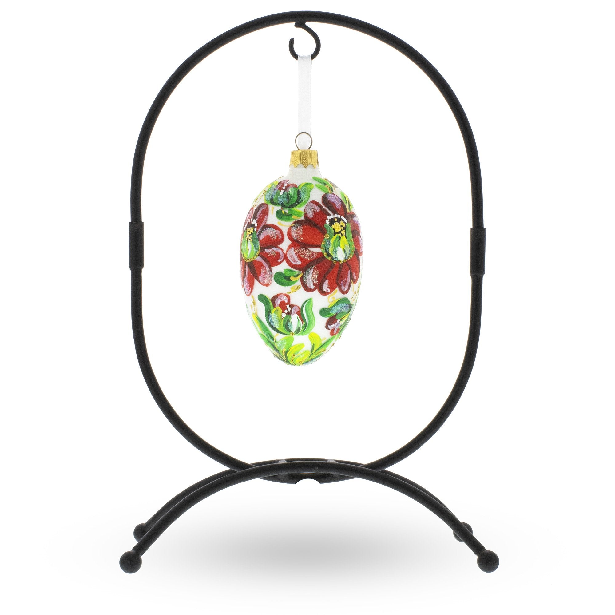 Oval Metal Ornament Stand 11.7 Inches