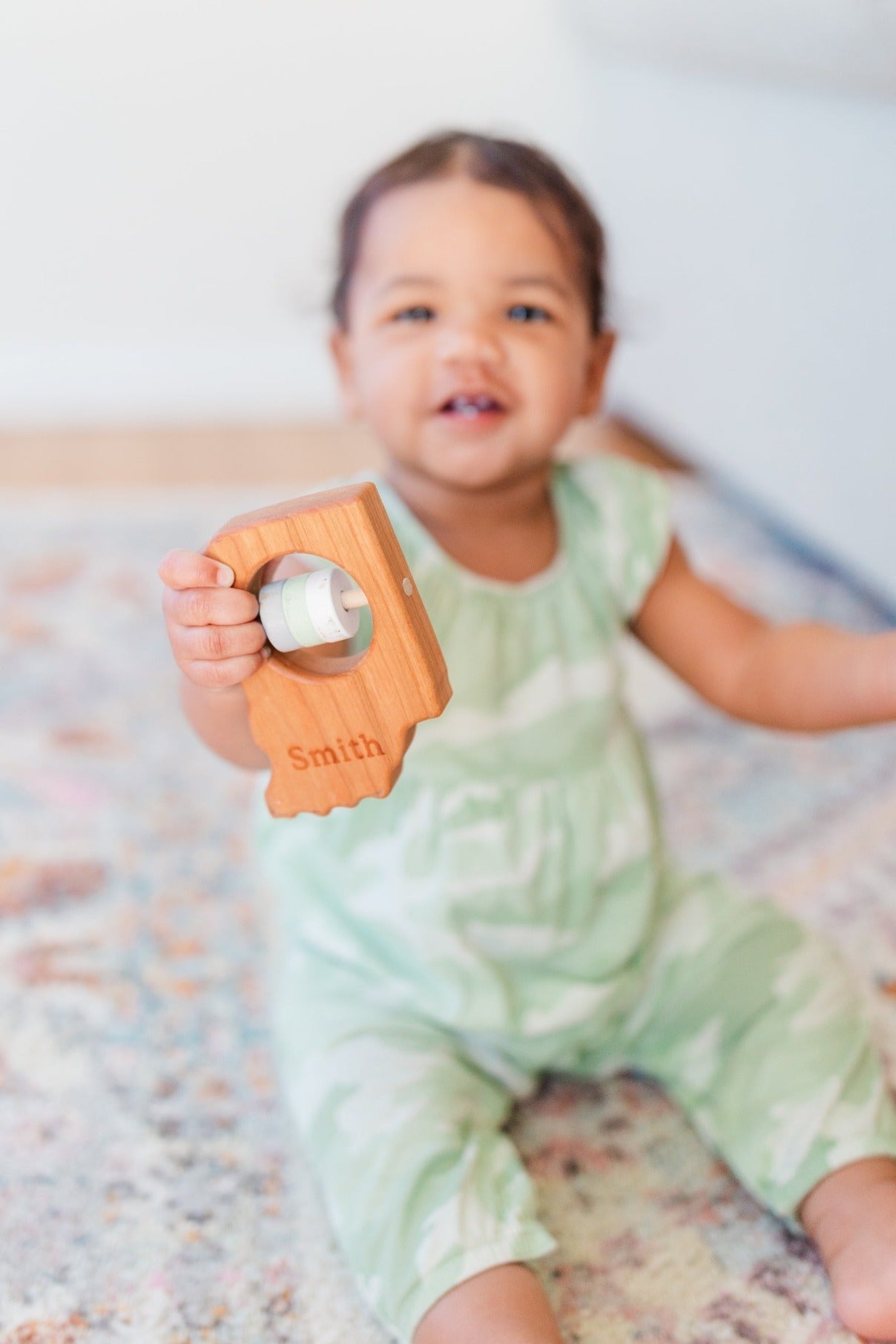 Indiana State Wooden Baby Rattle™