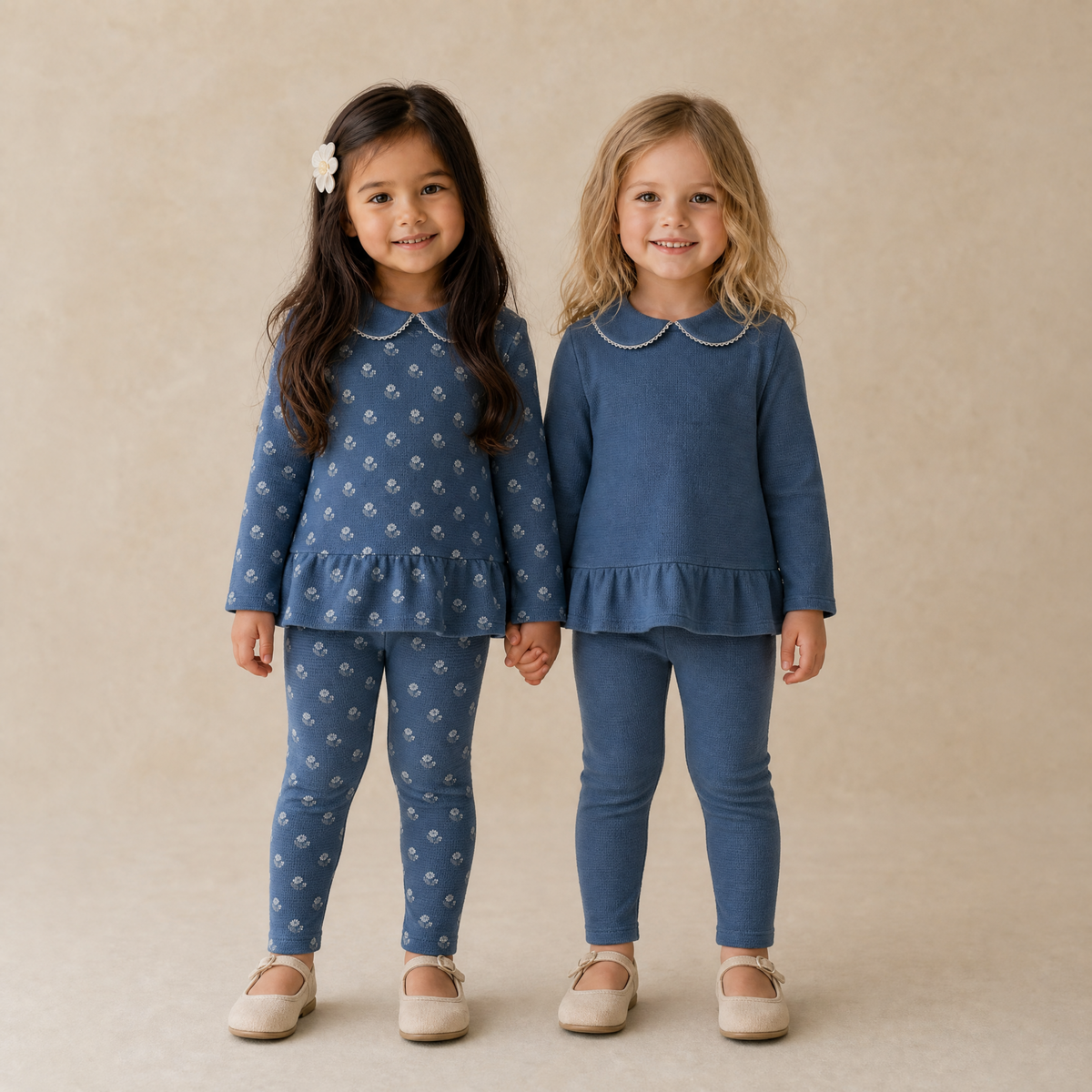 Organic Legging Set Of 2 - Indigo Blossom + Navy
