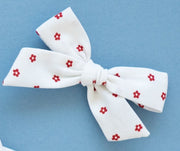 Indy Bloom- Red | Pigtail Set - Hand-tied Bow