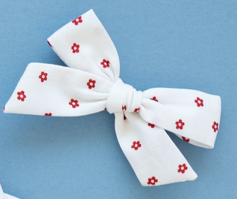 Indy Bloom- Red | Pigtail Set - Hand-tied Bow