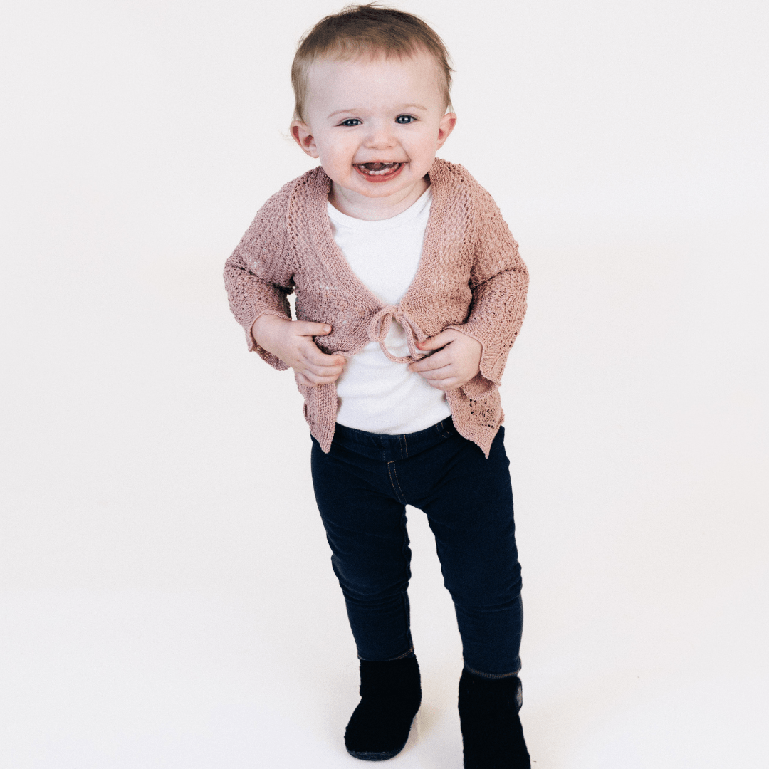Crochet Bell Sleeve Cardigan- Infant