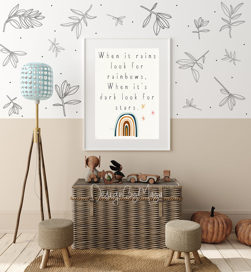 Giant Gray Leaves - Vinyl Nursery Wall Art Decals