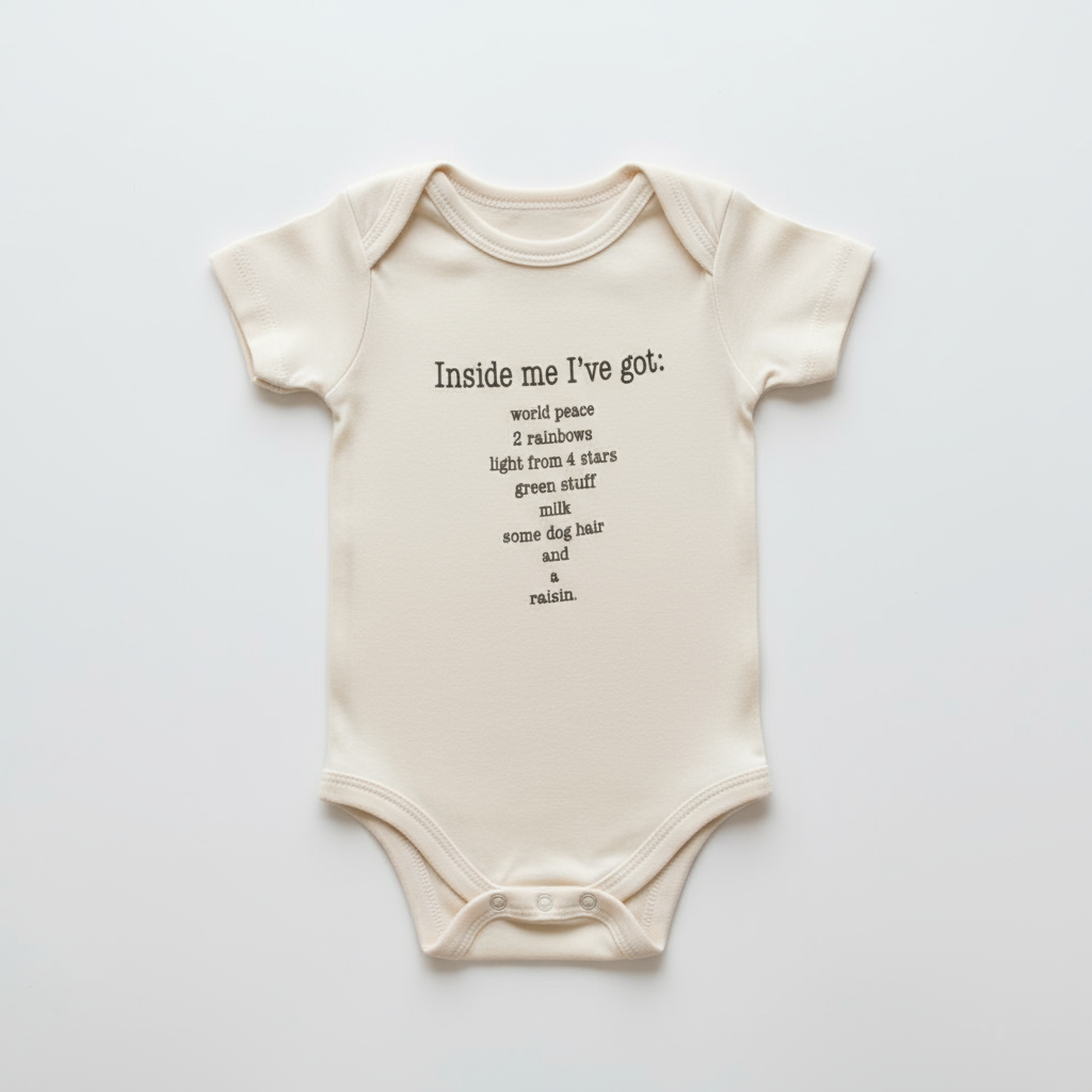 Inside Me Poem Short Sleeve Romper