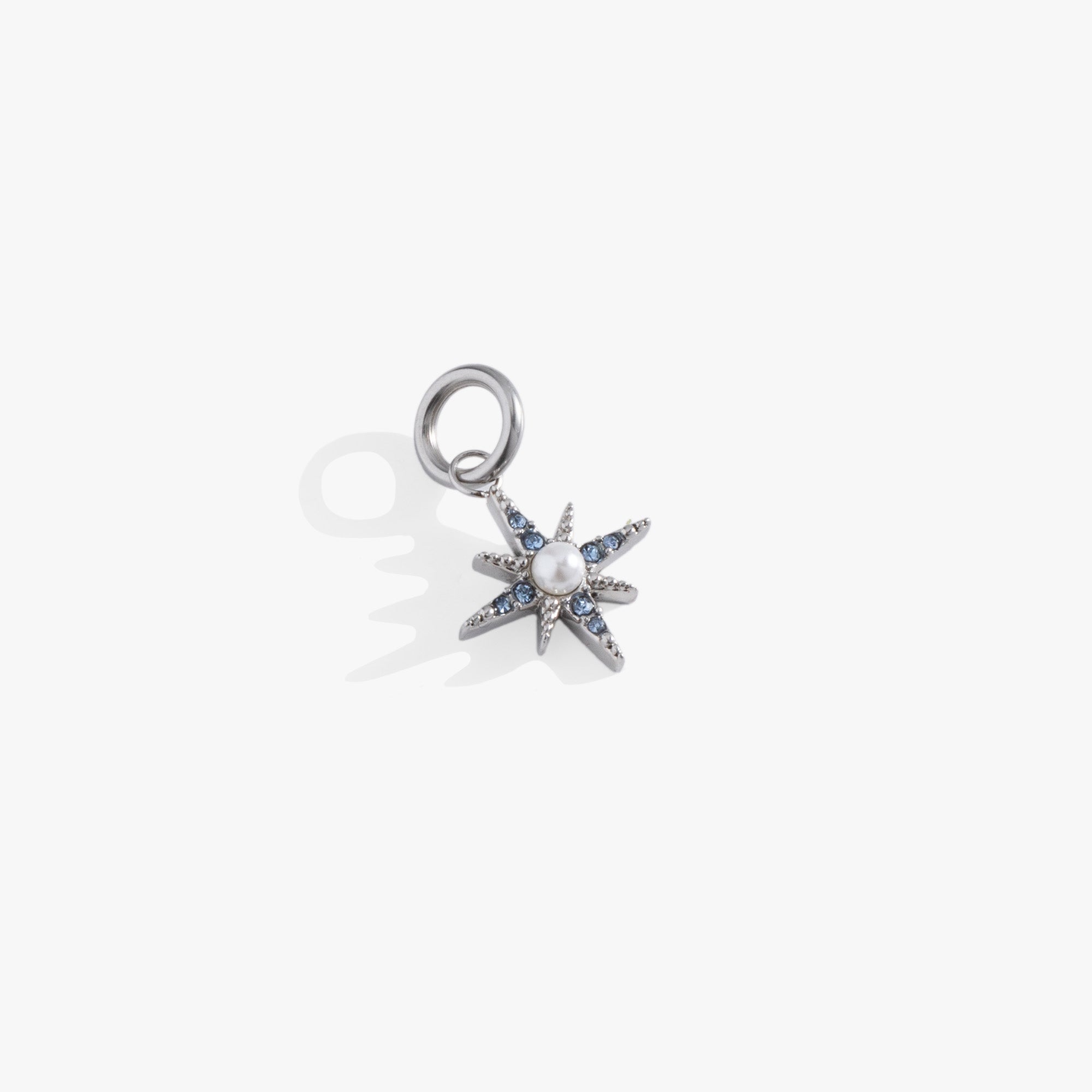 Crystal & pearl North Star Interchangeable Charm