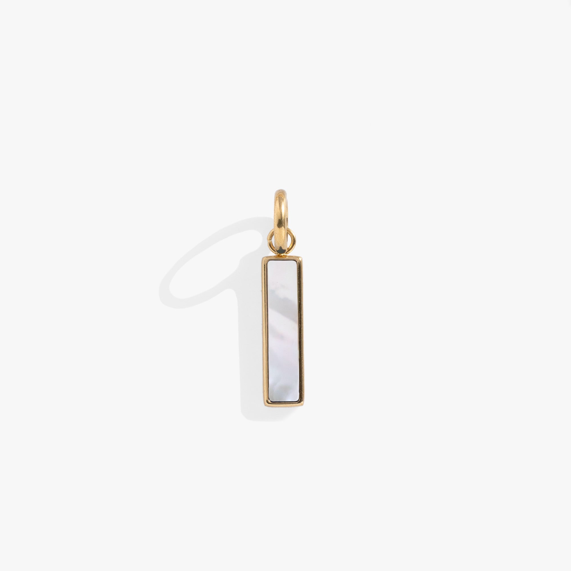 Mother Of Pearl Gemstone Interchangeable Bar Charm
