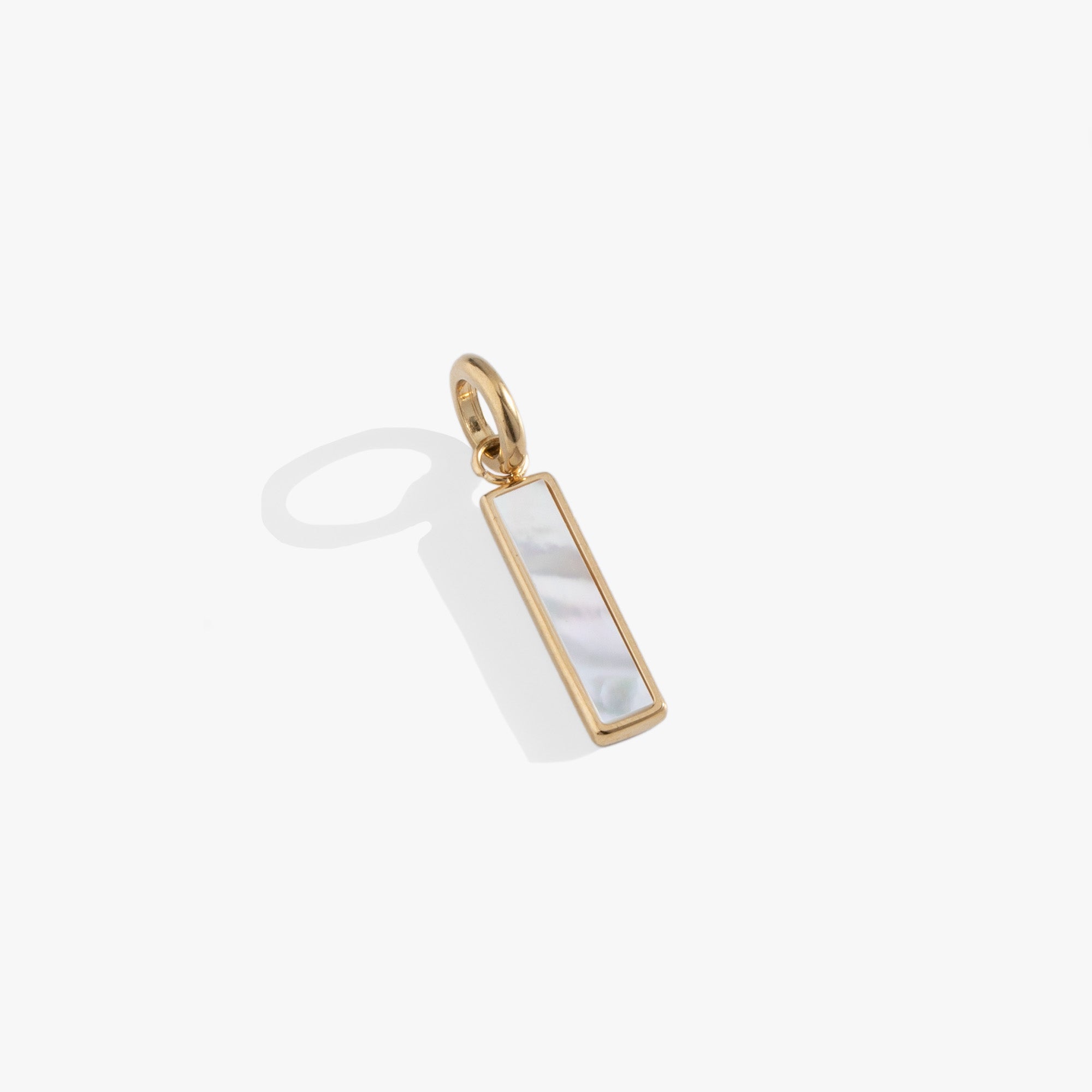 Mother Of Pearl Gemstone Interchangeable Bar Charm