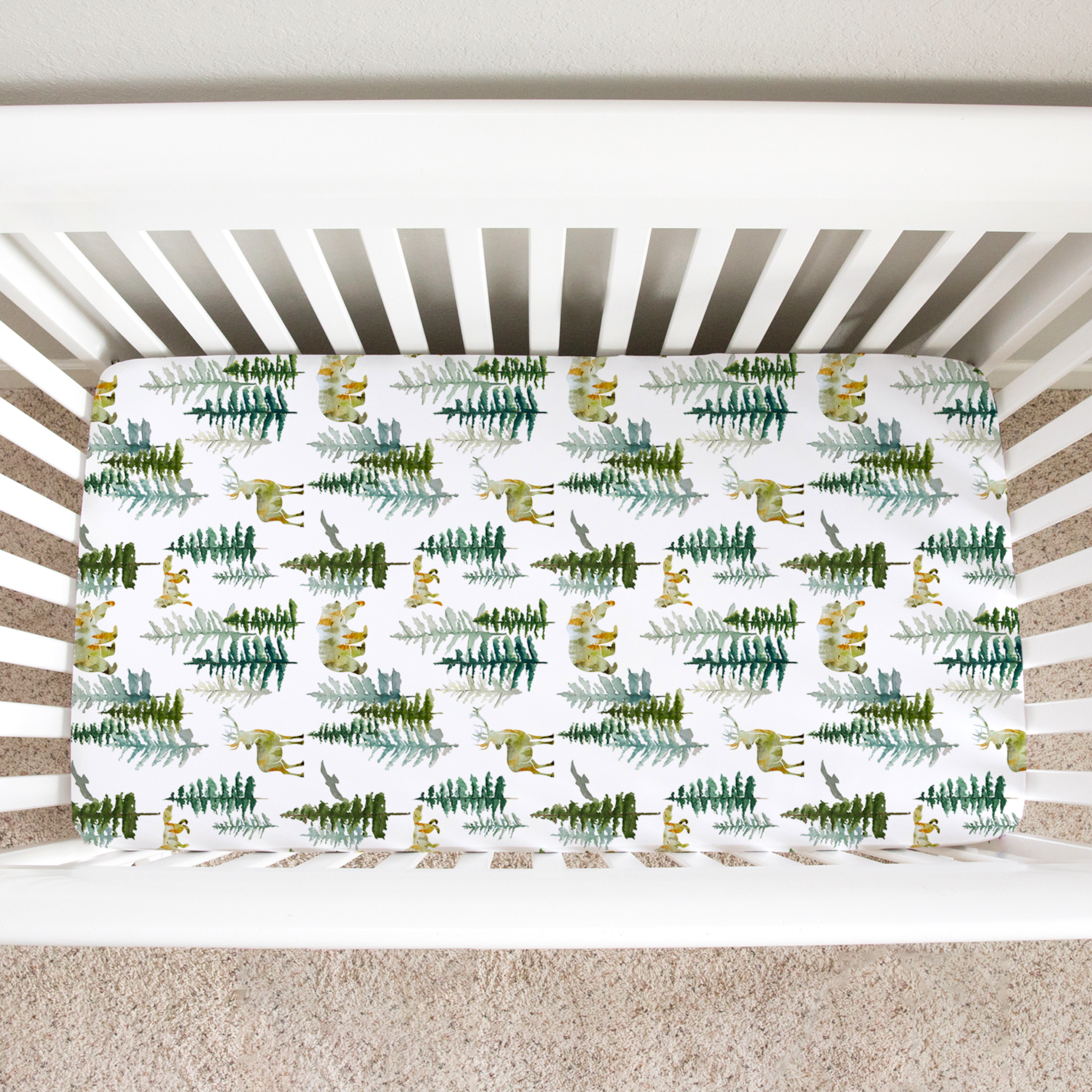 In The Woods Fitted Crib Sheet
