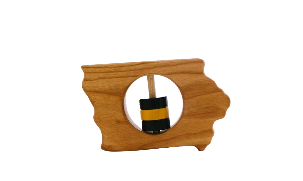 Iowa State Wooden Baby Rattle™