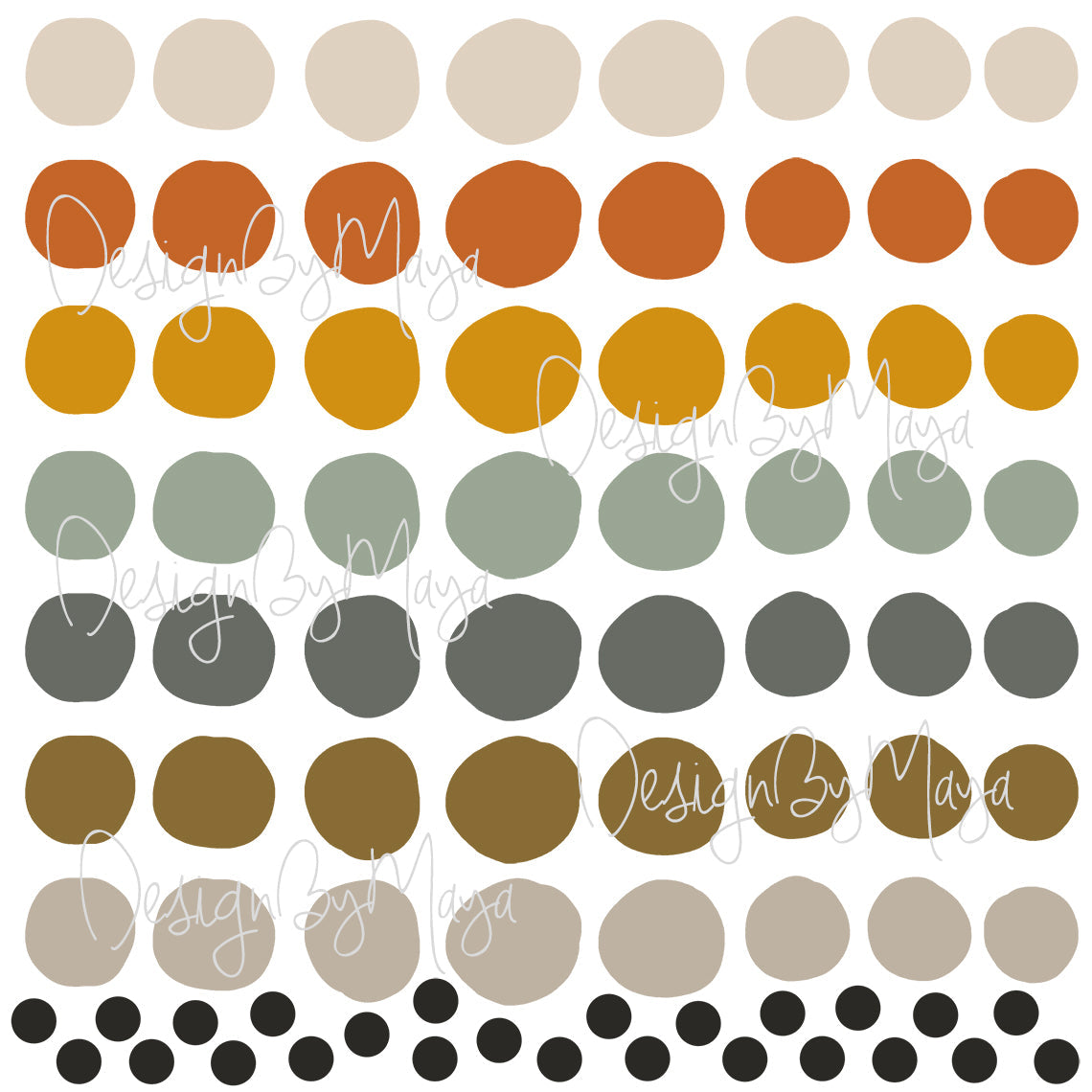 Watercolor Rainbow & Dots - Fabric Nursery Wall Art Decals