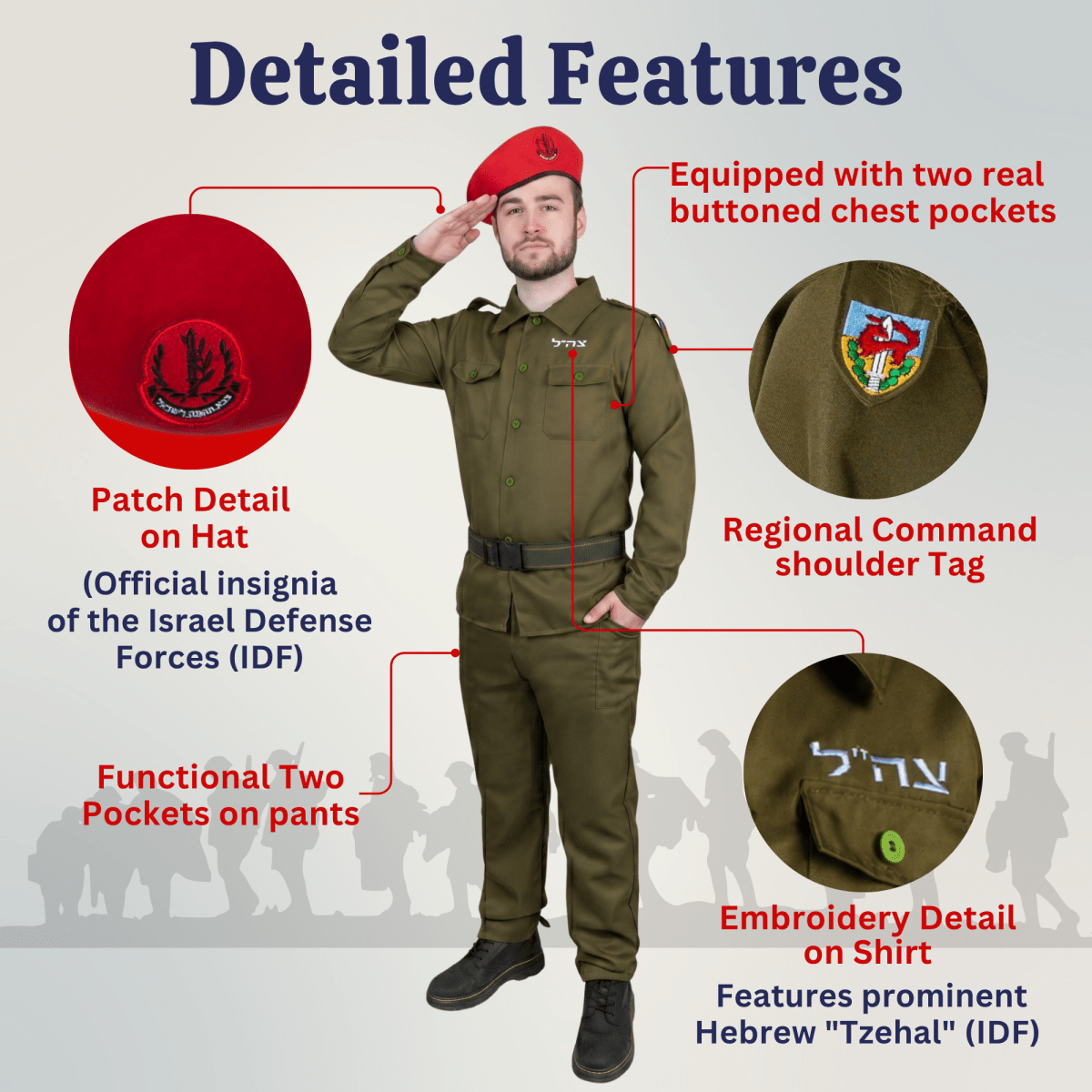 Israeli Soldier Costume - Adults