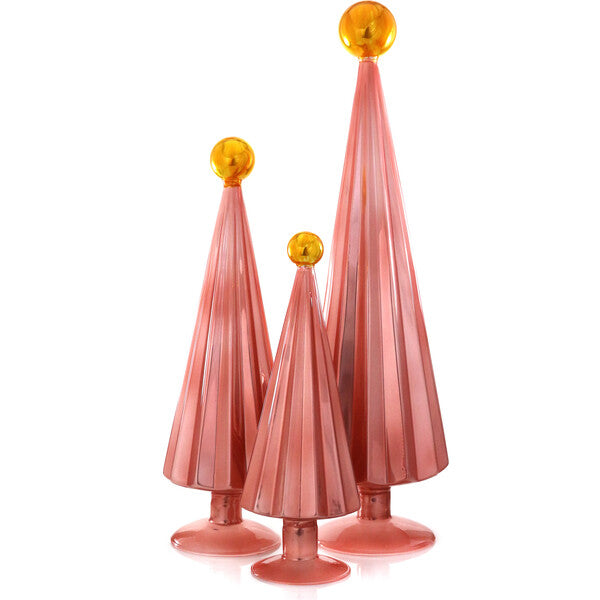 Pleated Tree, Rose Gold Set Of 3