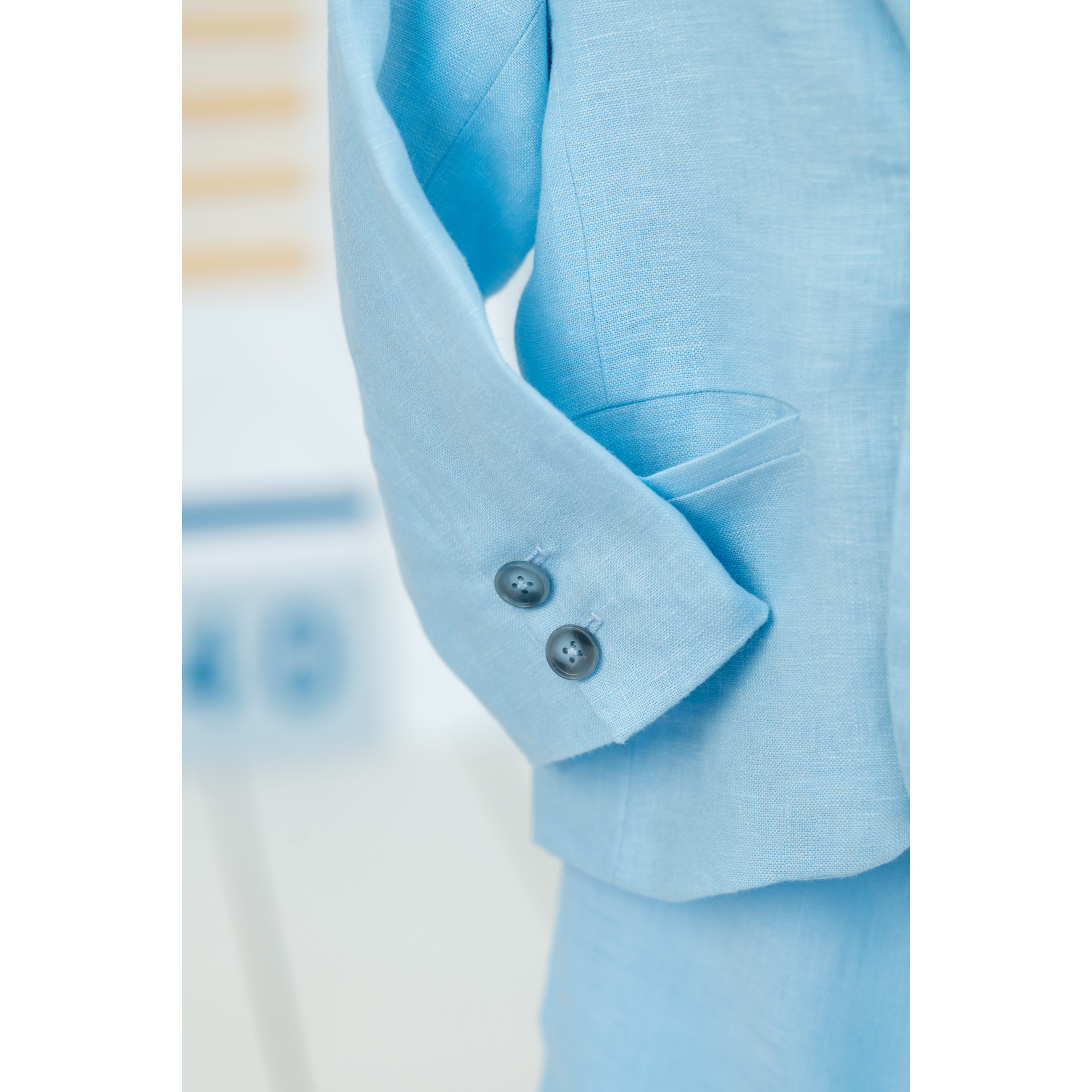Ivan | Boys Blue Linen Suit