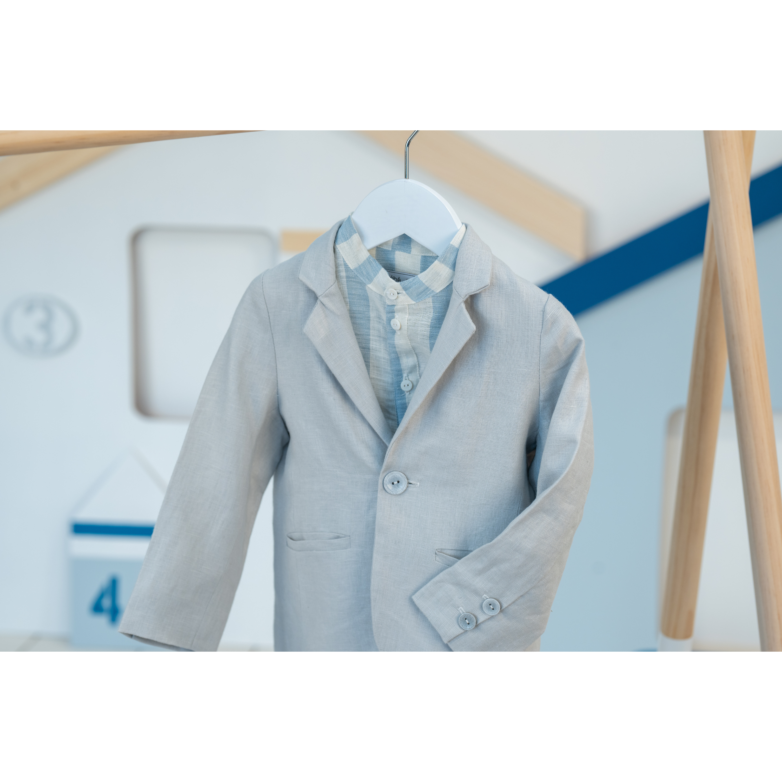 Ivan | Boys Grey Linen Suit