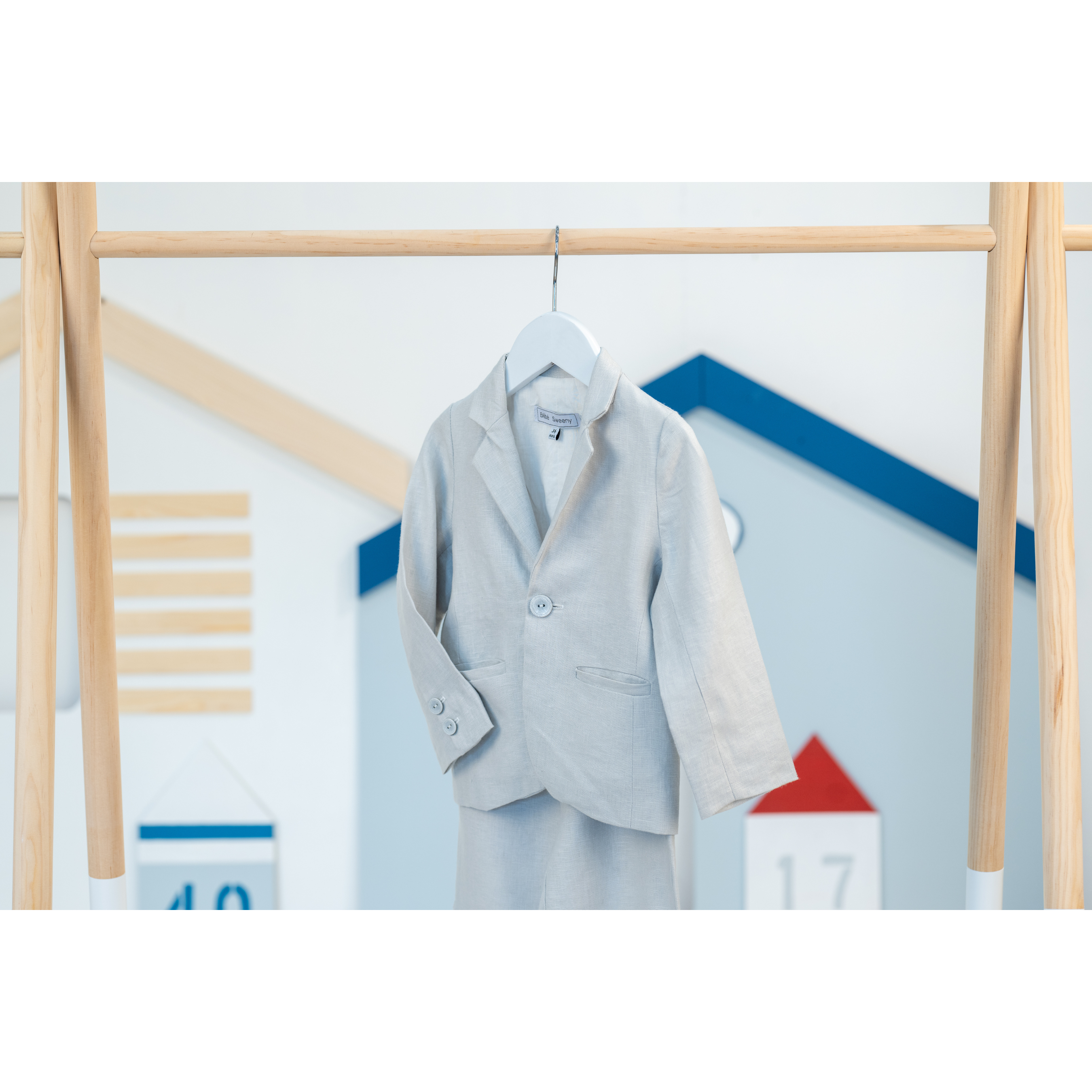 Ivan | Boys Grey Linen Suit