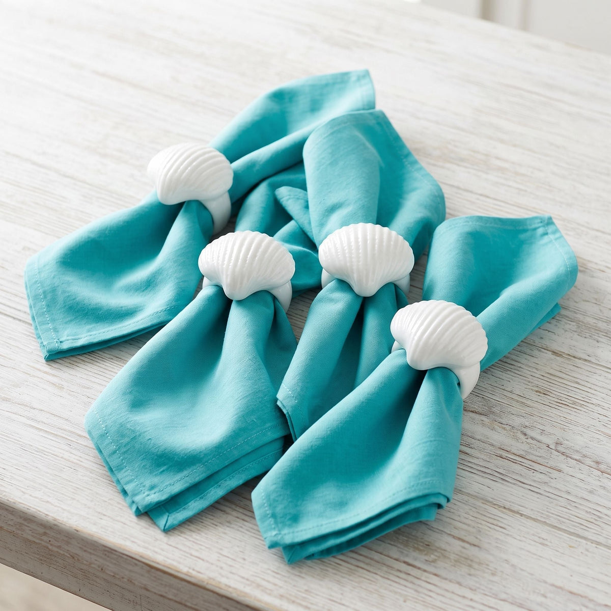 Ivory Scallop Shell Napkin Ring