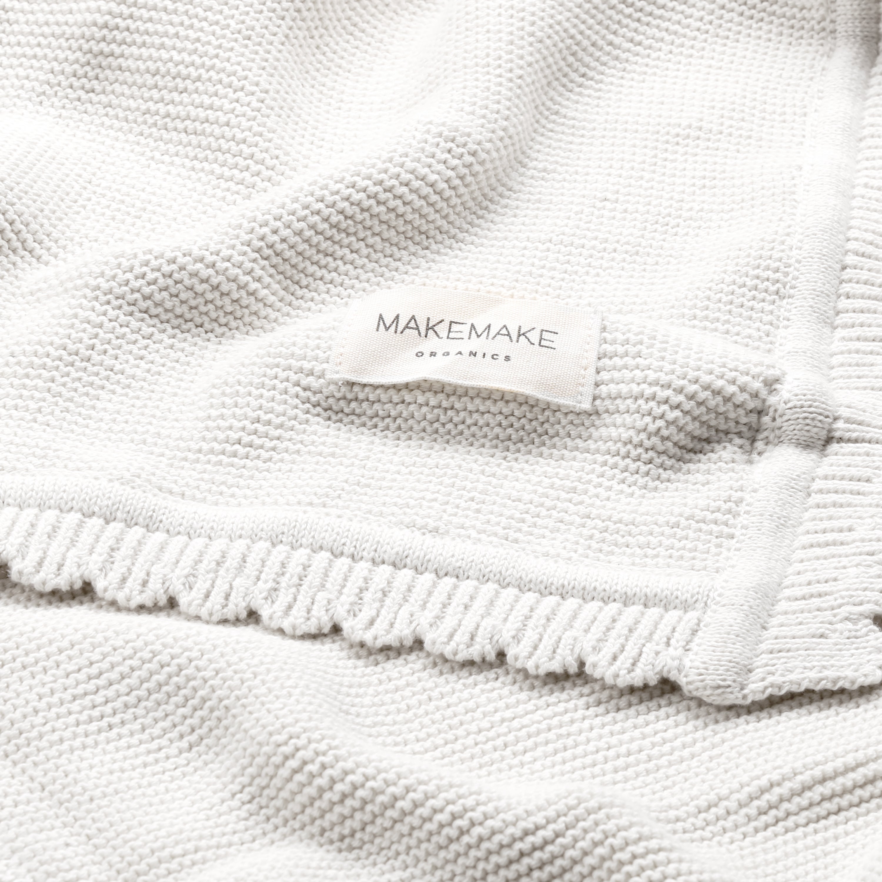 Organic Cotton Scalloped Baby Blanket - Ella Ivory