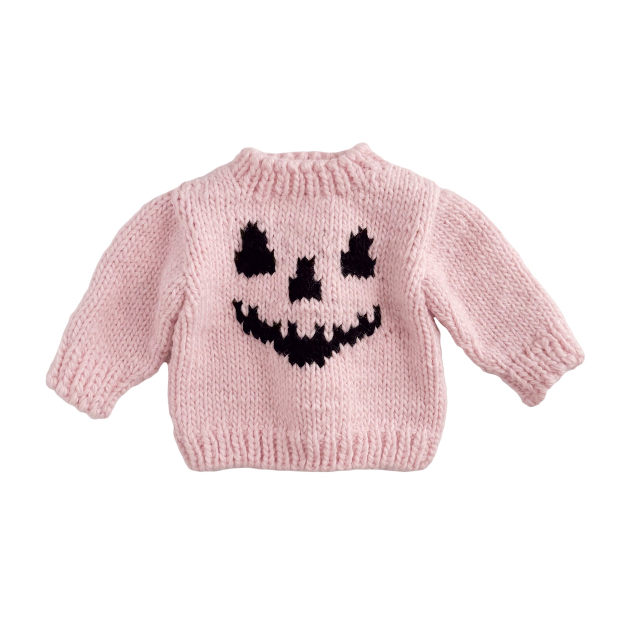 Jack-o-lantern Sweater, Baby Pink