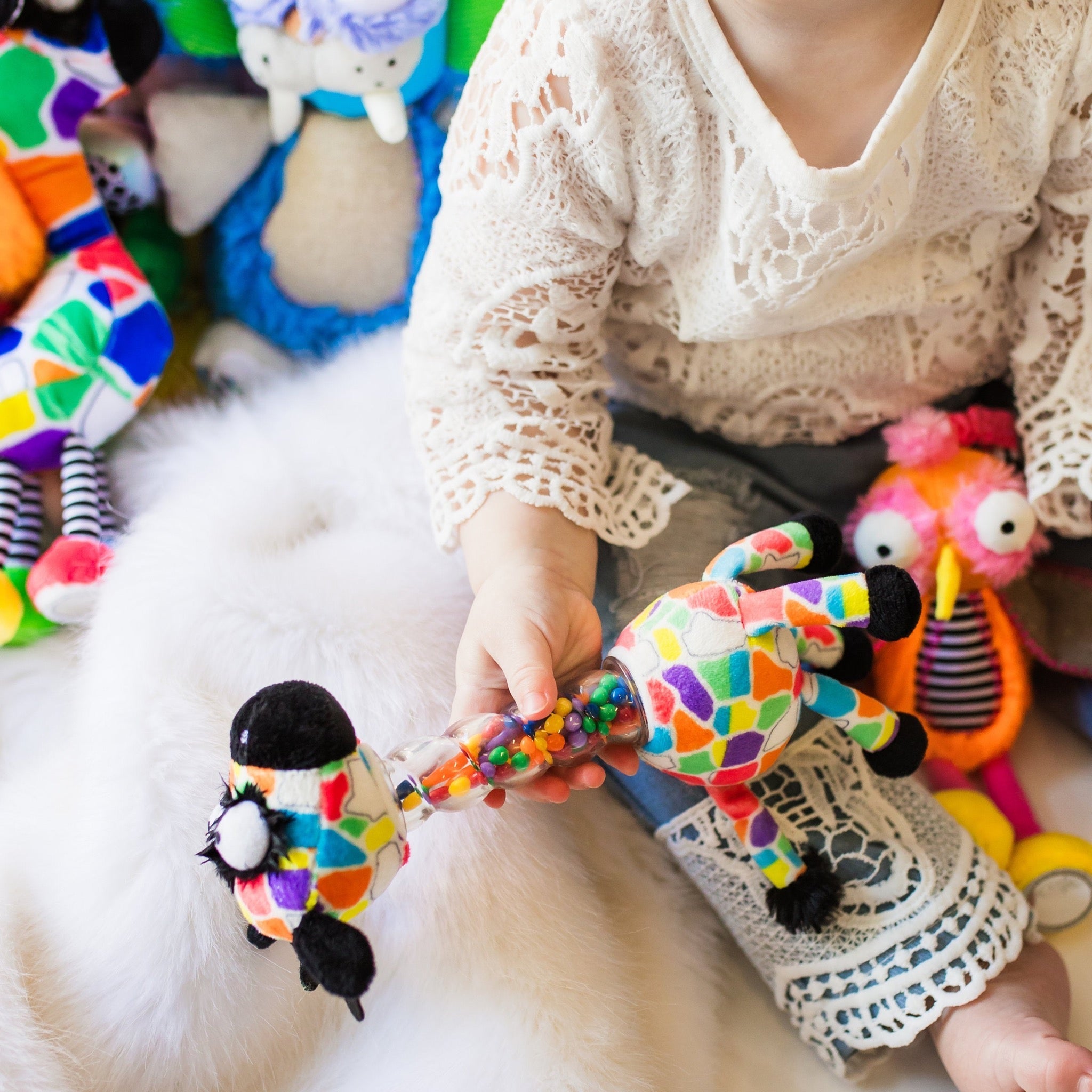Jaffy The Fringe Footed Giraffe Hand Rattle Jingle Jangle Activity Toy