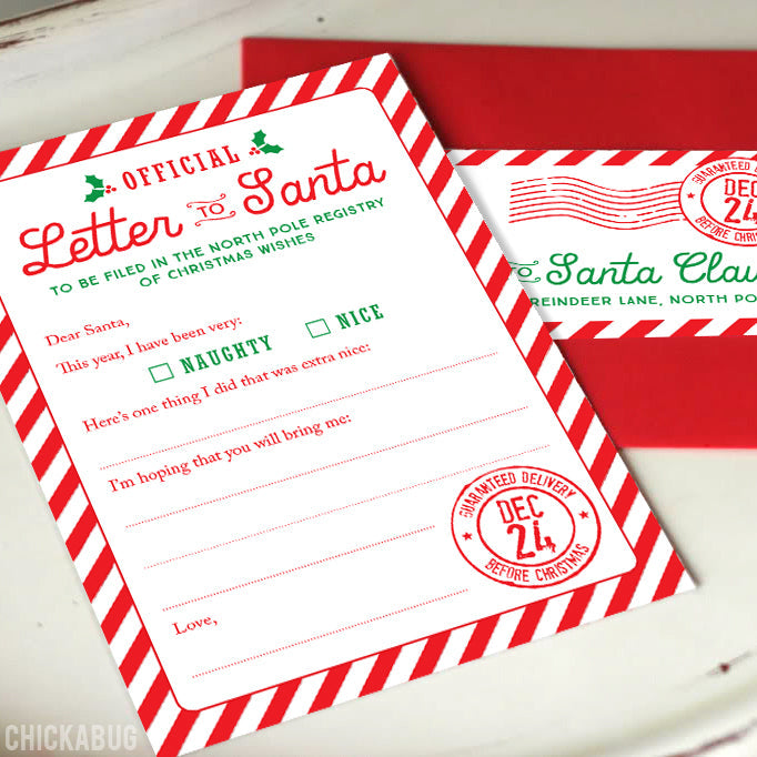 Official Letter To Santa Kit