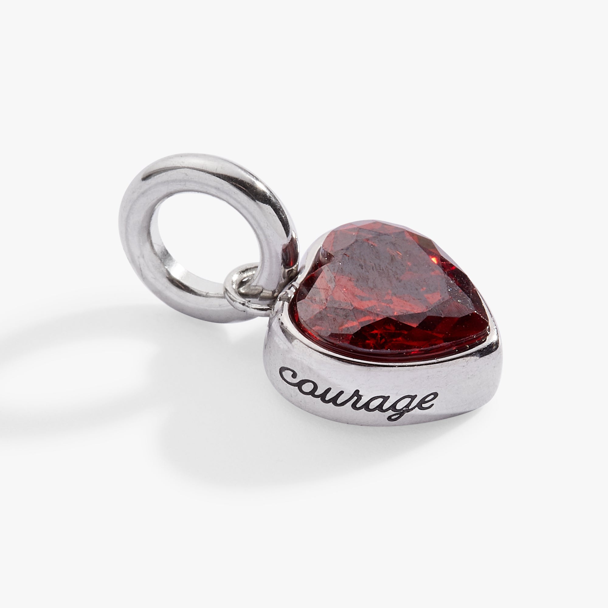 January 'courage' Heart Birthstone Charm