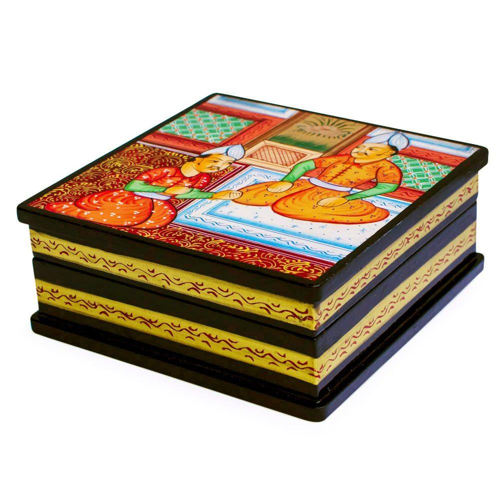 Indian Mughal Heritage Wooden Jewelry Box