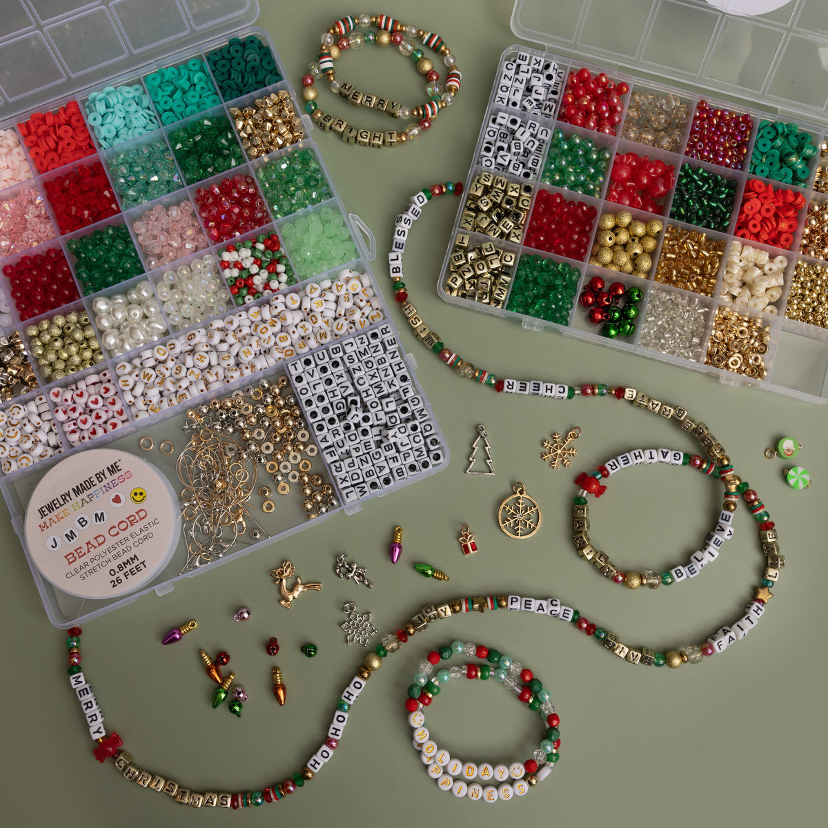 Holiday Naughty And Nice Super Extra Large Letter Bead Jewelry Diy Kit