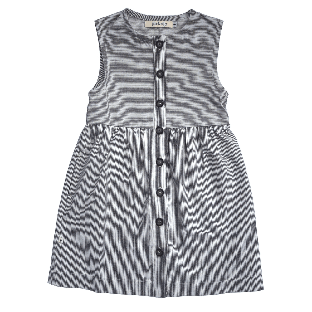 Jo Dress- Engineer's Stripe