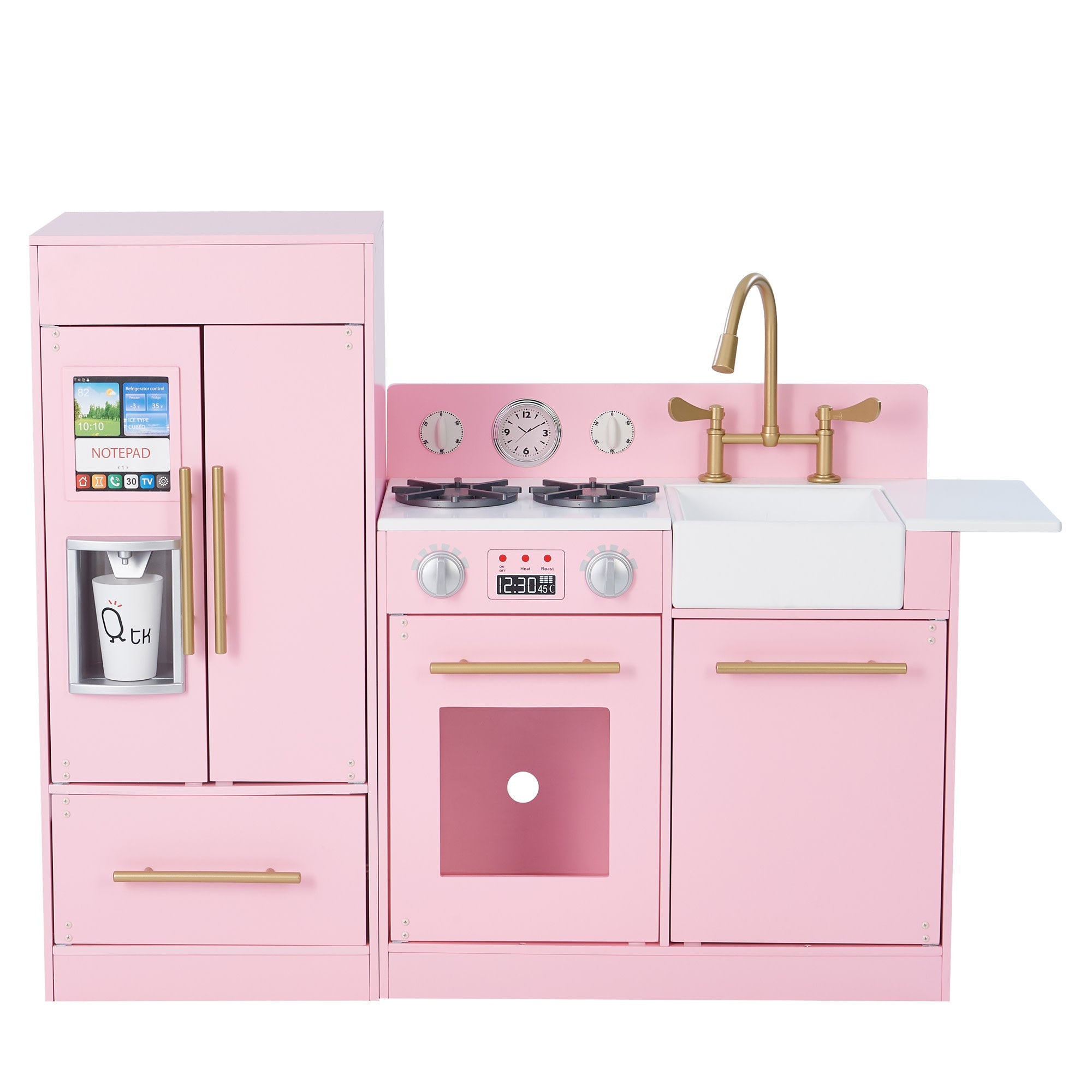 Little Chef Charlotte Play Kitchen & Refrigerator Set, Pink