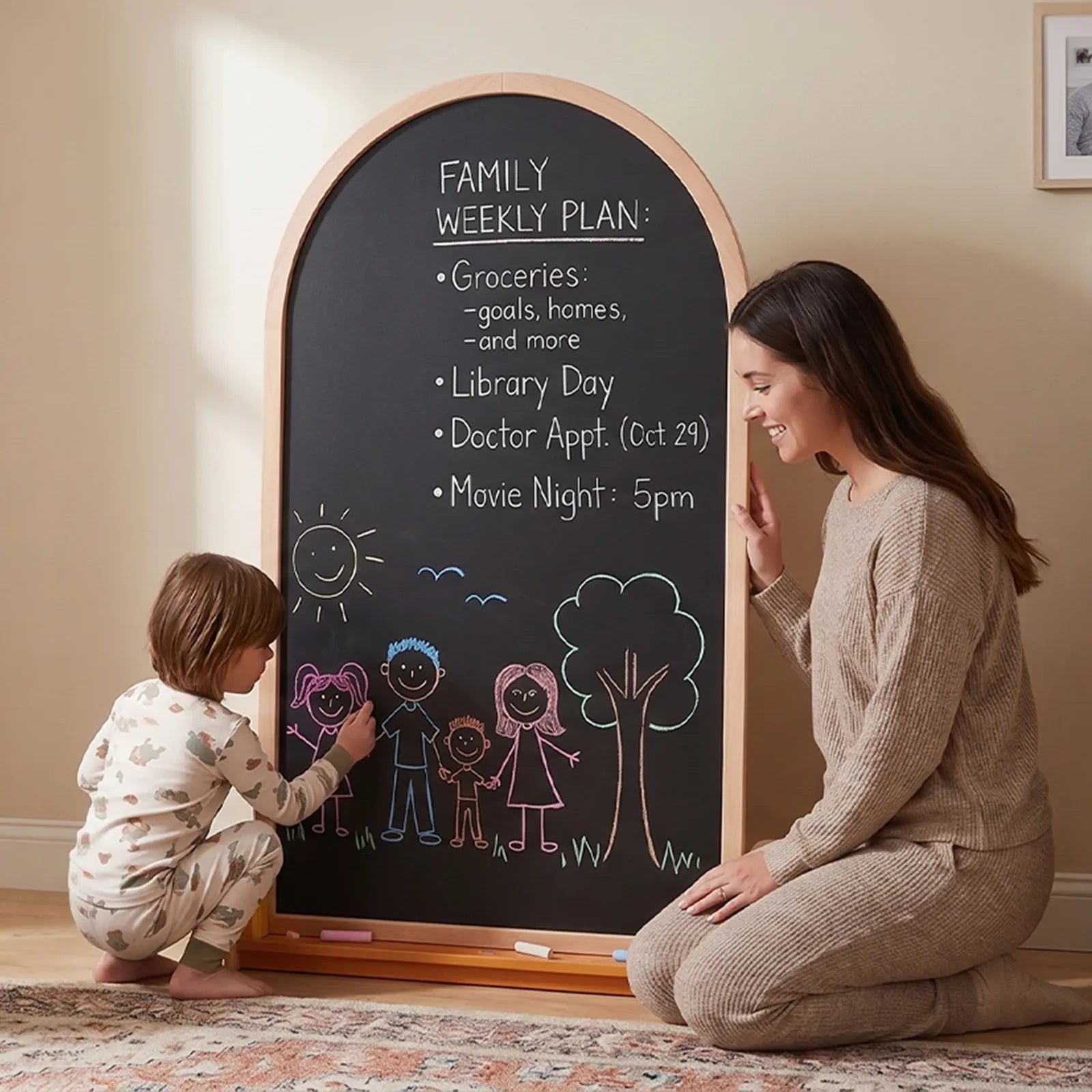 Tiny Land® Double-sided Arched Magnet Chalkboard