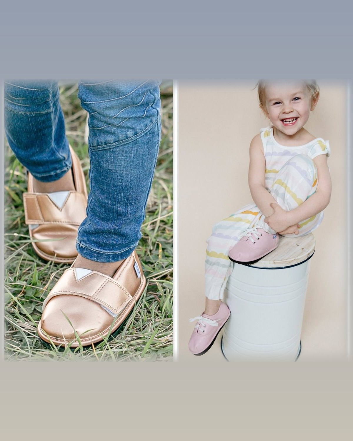 Juliet Kids' Barefoot Shoe Bundle | Gold & Pink Zero-drop Shoes