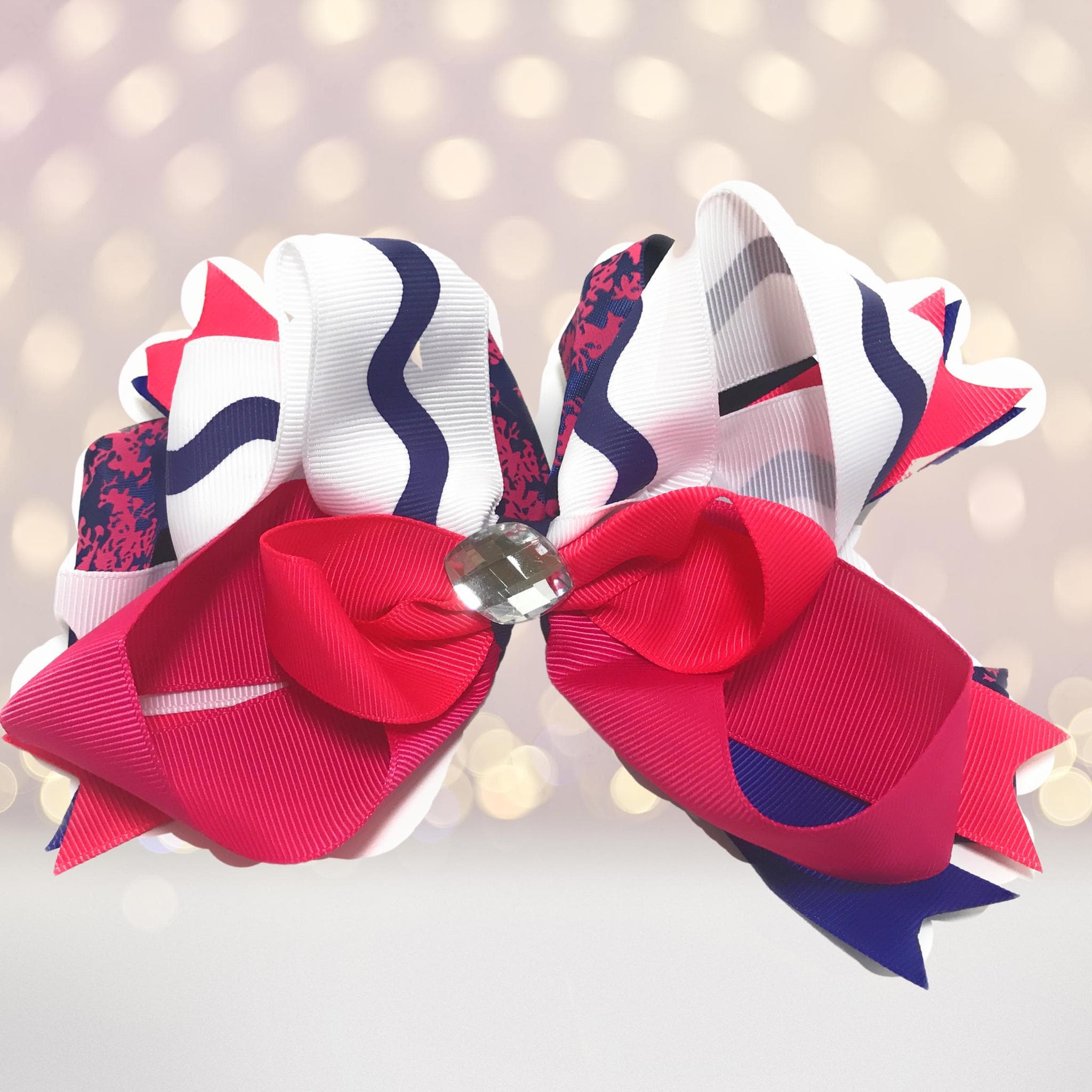 Big Hair Bow With Bling Stone
