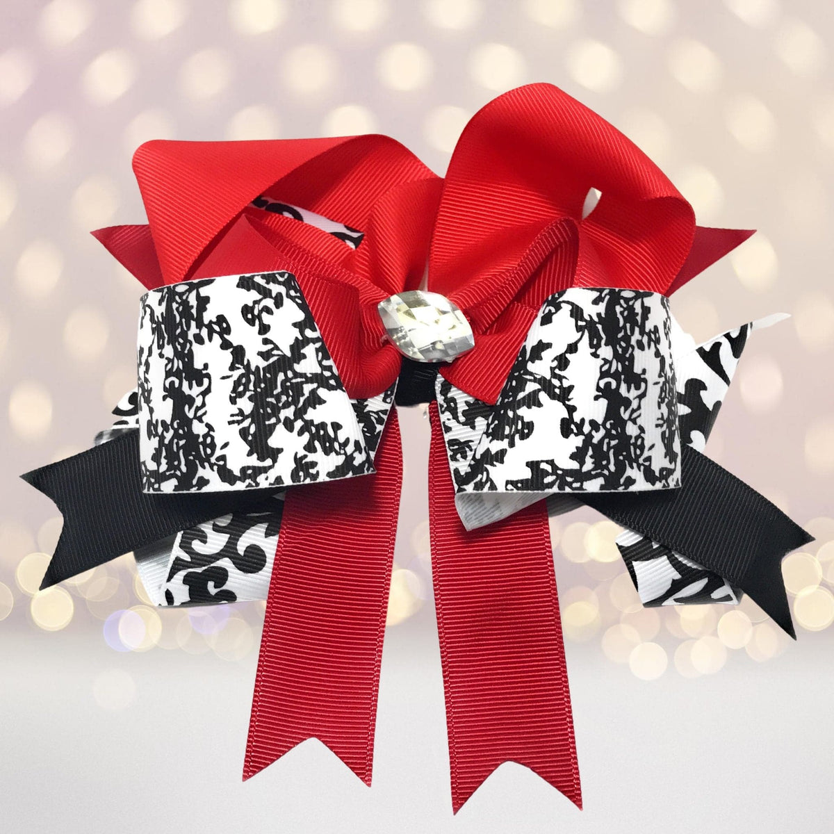 Big Hair Bow With Bling Stone