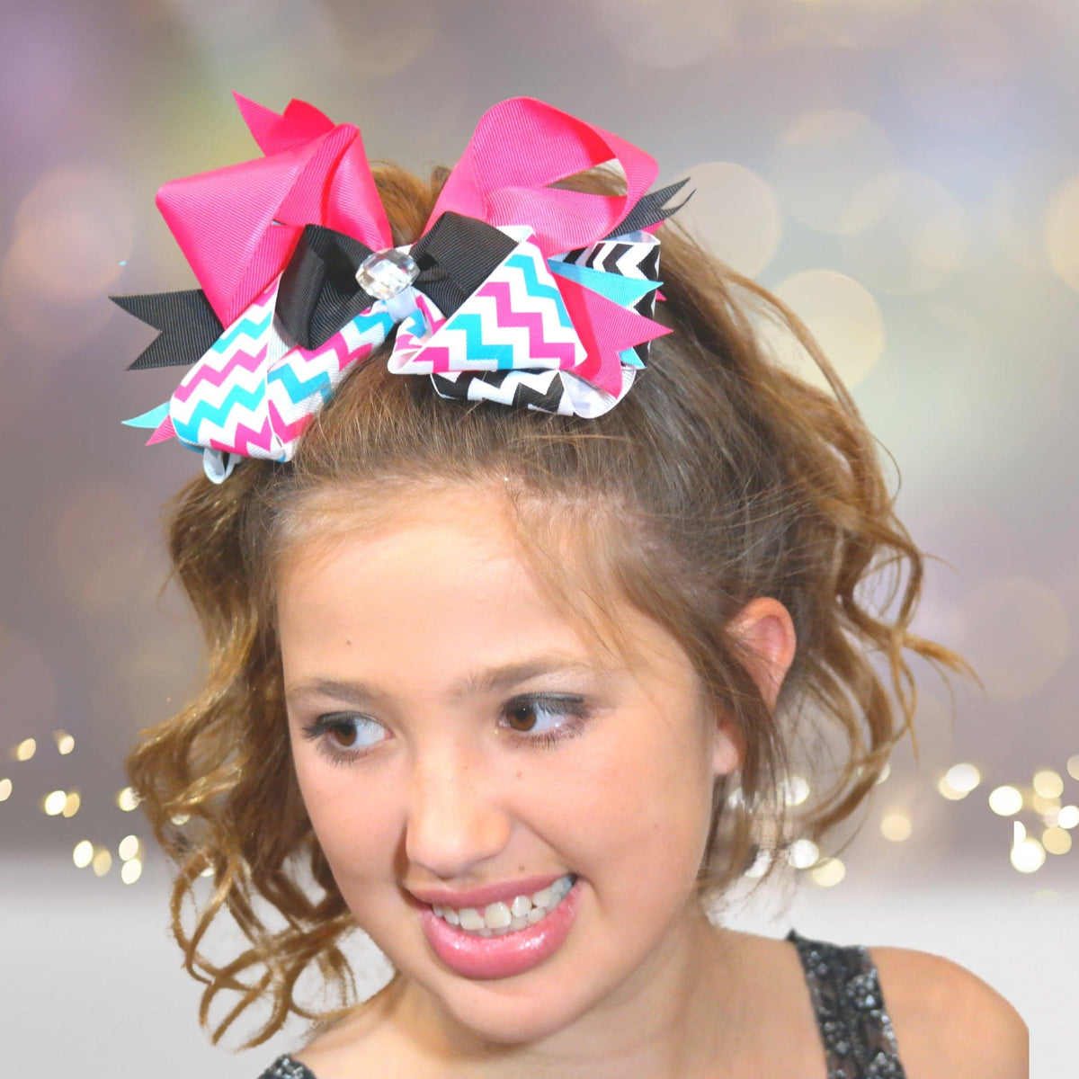 Big Hair Bow With Bling Stone